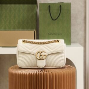 Replica Gucci GG Marmont Medium White - realistic designer-inspired fake bag