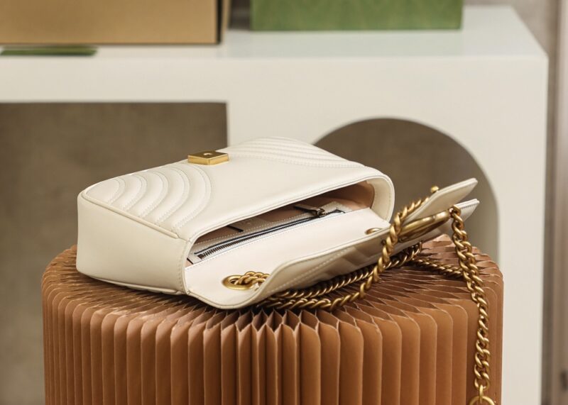 Replica Gucci GG Marmont Medium White - premium-grade designer purse dupe