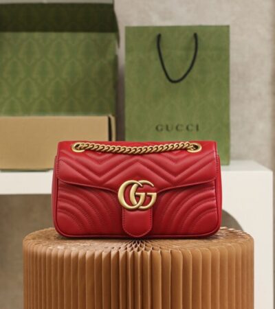 Replica Gucci GG Marmont 1955 Medium Red - top-rated replica designer bag