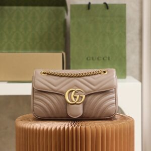 Replica Gucci GG Marmont Medium Nude - top-rated replica designer bag