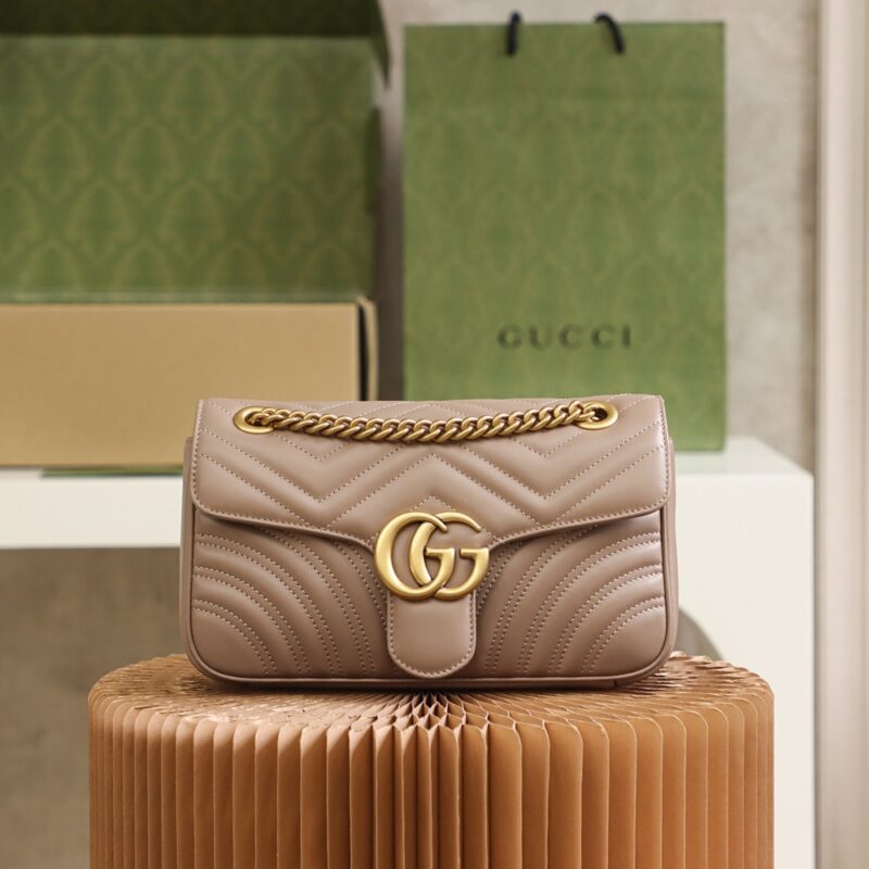 Replica Gucci GG Marmont Medium Nude - top-rated replica designer bag