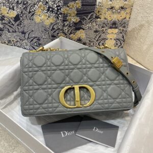 Replica Dior Caro Bag Grey - near-authentic luxury replica handbag