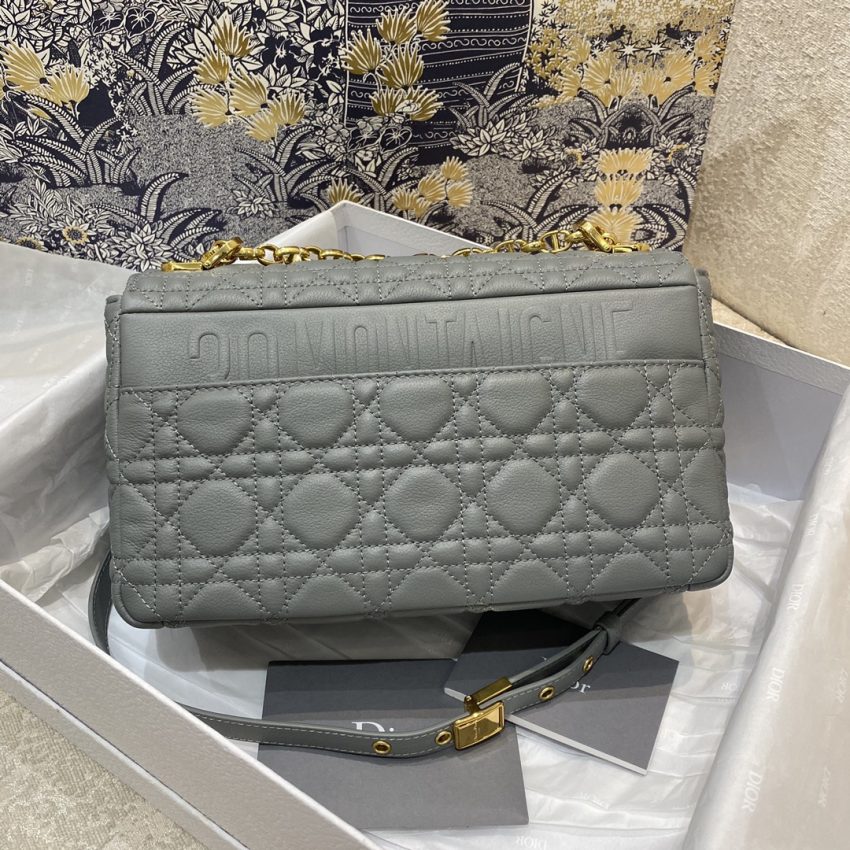 Replica Dior Caro Bag Grey - near-authentic luxury replica handbag