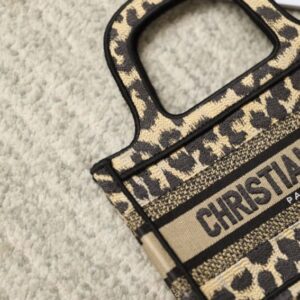 Replica Dior Tote Book Mini Leopard - high-quality designer bag clone