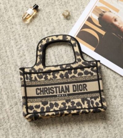 Replica Dior Tote Book Mini Leopard - top-rated replica designer bag