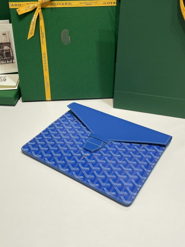 Replica Goyard Camond Pouch Blue - premium 1:1 fake handbag model