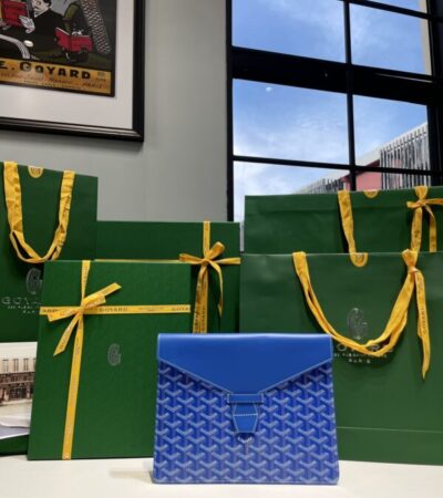 Replica Goyard Camond Pouch Blue - top-tier luxury replica shoulder bag