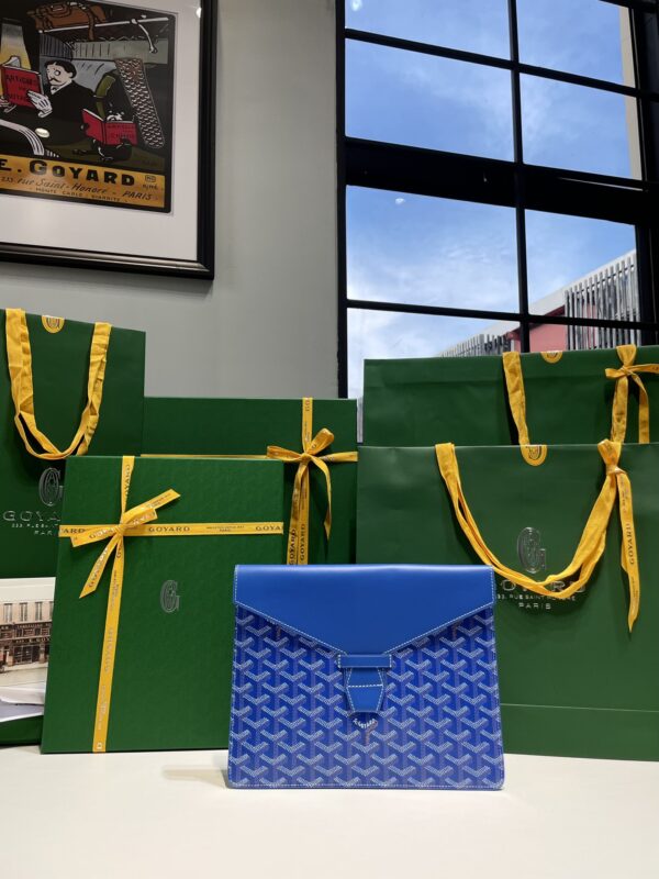 Replica Goyard Camond Pouch Blue - top-tier luxury replica shoulder bag