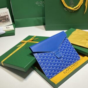 Replica Goyard Camond Pouch Blue - top-rated replica designer bag