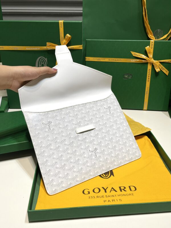 Replica Goyard Camond Pouch White - best quality luxury bag dupe