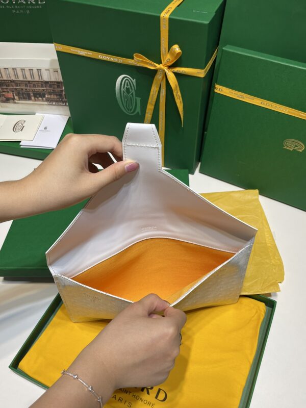 Replica Goyard Camond Pouch White - premium-grade designer purse dupe