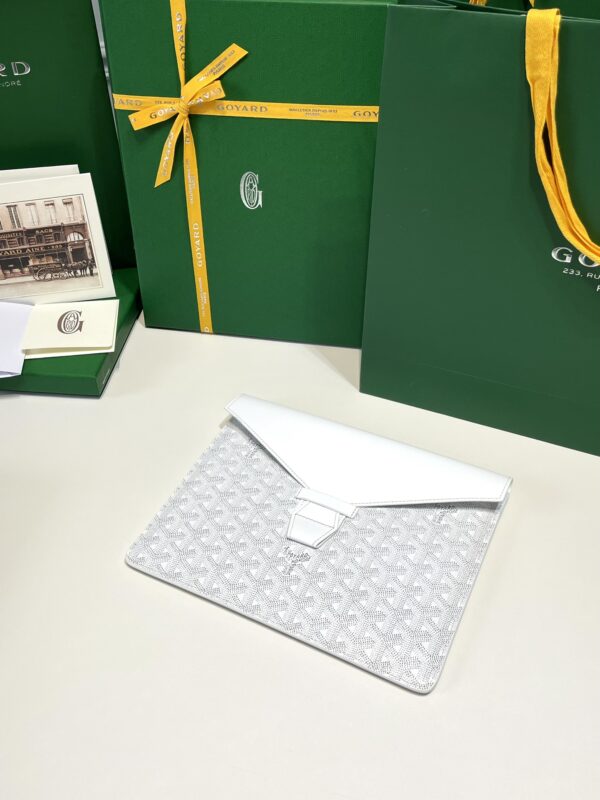Replica Goyard Camond Pouch White - 1:1 designer replica handbag