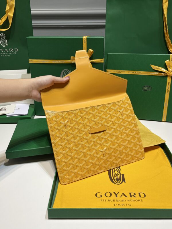 Replica Goyard Camond Pouch Yellow - top-tier luxury replica shoulder bag