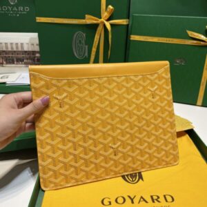 Replica Goyard Camond Pouch Yellow - realistic designer-inspired fake bag
