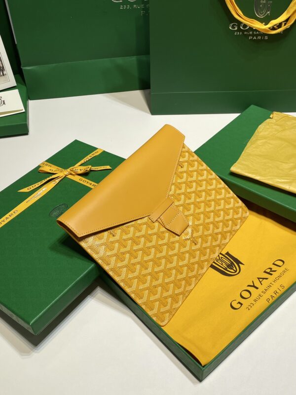 Replica Goyard Camond Pouch Yellow - elite superclone designer purse