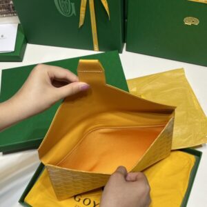 Replica Goyard Camond Pouch Yellow - authentic-look luxury purse replica