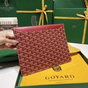 Replica Goyard Camond Pouch Red - premium 1:1 fake handbag model