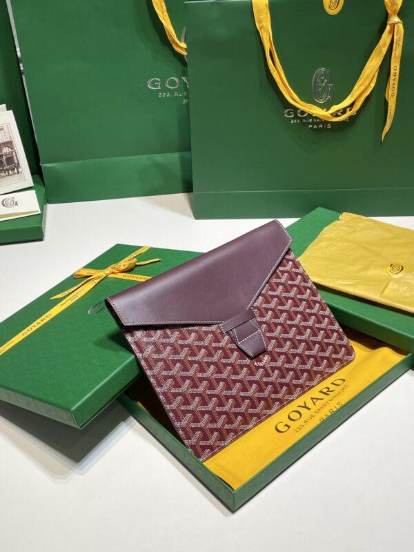 Replica Goyard Camond Pouch Bordeaux - authentic-look luxury purse replica