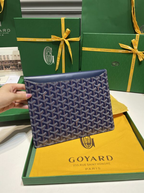 Replica Goyard Camond Pouch Dark Blue - high-quality designer bag clone