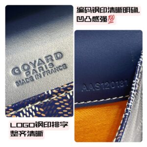 Replica Goyard Camond Pouch Dark Blue - high-accuracy replica luxury purse