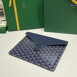 Replica Goyard Camond Pouch Dark Blue - high-end fake designer purse