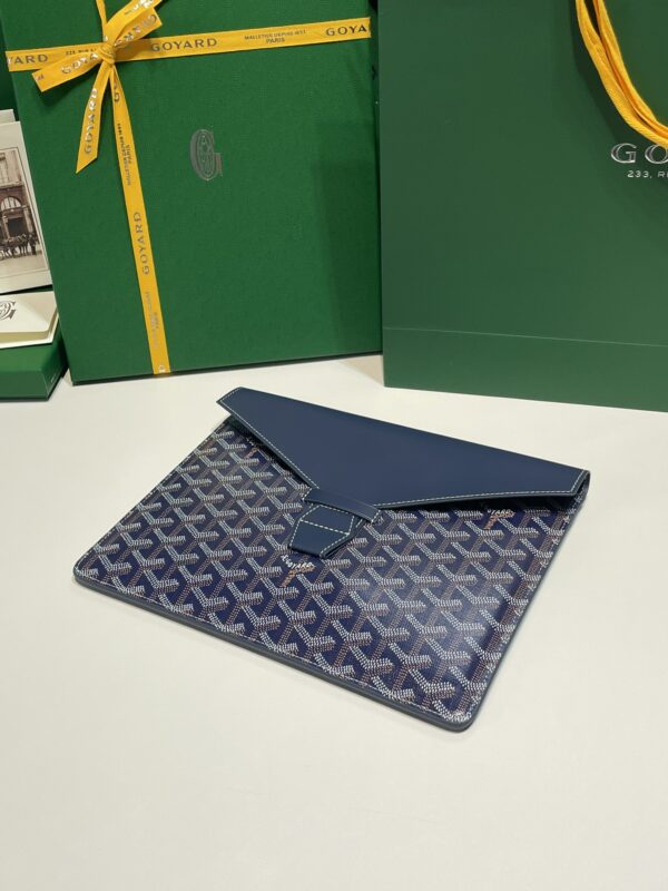 Replica Goyard Camond Pouch Dark Blue - high-end fake designer purse