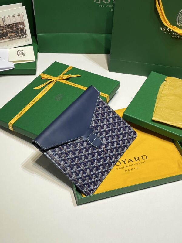 Replica Goyard Camond Pouch Dark Blue - ultra-realistic fake designer tote