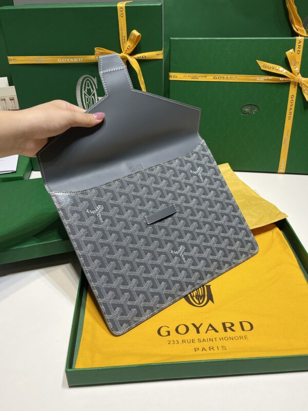 Replica Goyard Camond Pouch Grey - high-quality designer bag clone