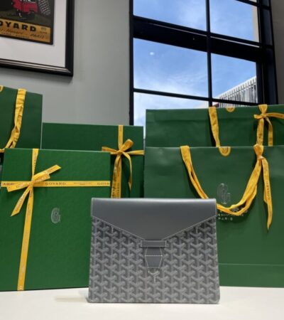 Replica Goyard Camond Pouch Grey - best quality luxury bag dupe