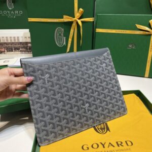 Replica Goyard Camond Pouch Grey - top-rated replica designer bag