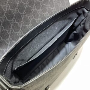 Replica Gucci GG Supreme Shoulder Bag Black - ultra-realistic fake designer tote