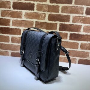 Replica Gucci GG Supreme Shoulder Bag Black - 1:1 designer replica handbag