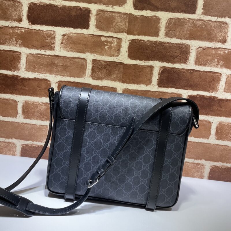 Replica Gucci GG Supreme Shoulder Bag Black - high-end fake designer purse