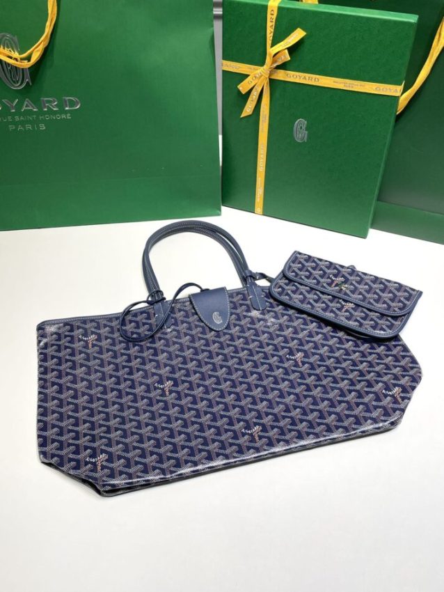 Replica Goyard Saint Louis Dark Blue - authentic-look luxury purse replica