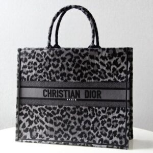 Replica Dior Tote Book Leopard Grey - premium-grade designer purse dupe