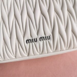 Replica Miu Miu Matelassé Pearl White - high-accuracy replica luxury purse