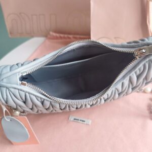 Replica Miu Miu Matelassé Pearl Blue - top-rated replica designer bag