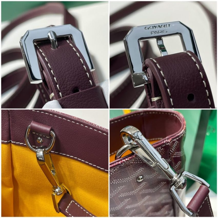 Replica Goyard Voltaire Dark Bordeaux - realistic designer-inspired fake bag