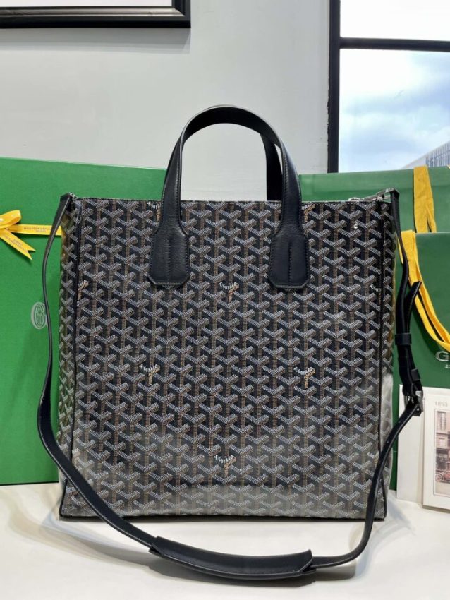 Replica Goyard Voltaire Dark Black - near-authentic luxury replica handbag