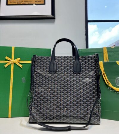 Replica Goyard Voltaire Dark Black - near-authentic luxury replica handbag