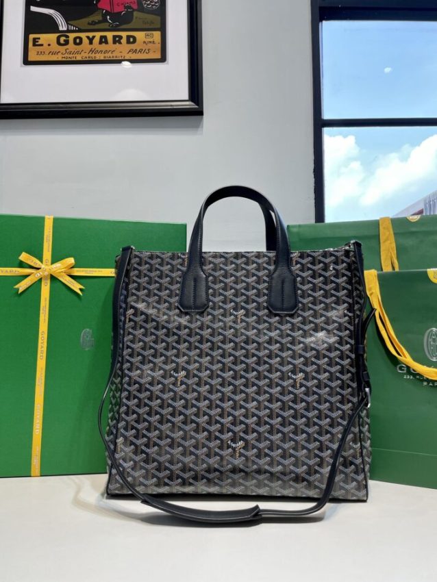 Replica Goyard Voltaire Dark Black - near-authentic luxury replica handbag