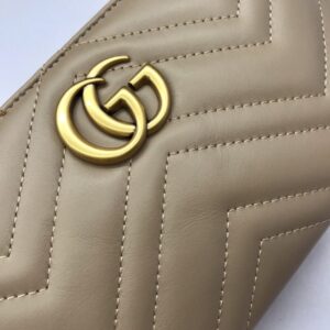 Replica Gucci Marmont Matelasse Wallet On Chain Beige - best quality luxury bag dupe