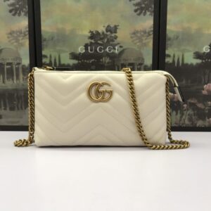 Replica Gucci Marmont Matelasse Wallet On Chain White - elite superclone designer purse