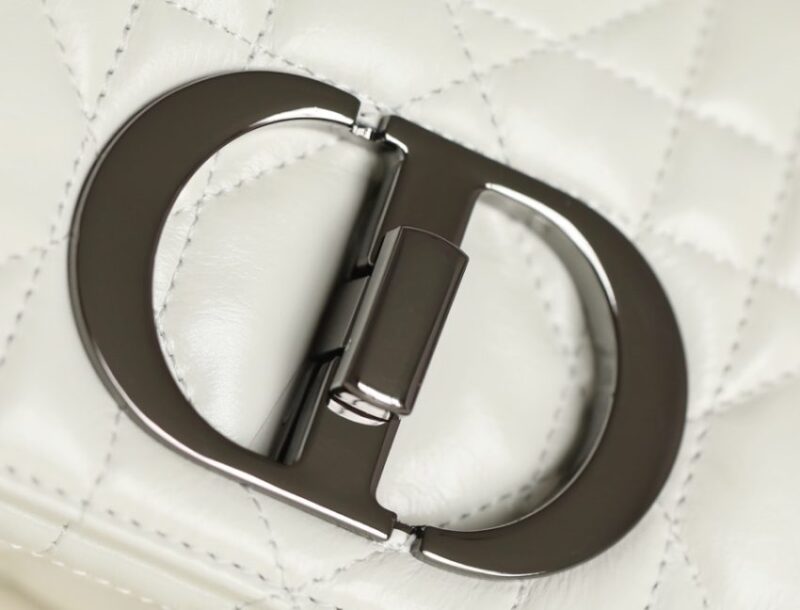 Replica Dior Caro Bag White Gunmetal - best-selling designer handbag dupe