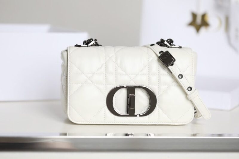 Replica Dior Caro Bag White Gunmetal - elite superclone designer purse