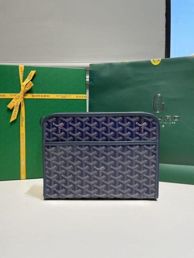 Replica Goyard Jouvence Toiletry Bag Dark Blue - best-selling designer handbag dupe