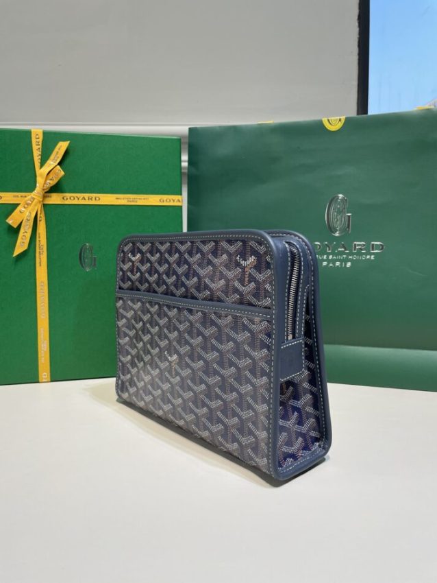 Replica Goyard Jouvence Toiletry Bag Dark Blue - premium 1:1 fake handbag model