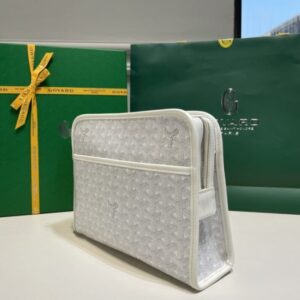Replica Goyard Jouvence Toiletry Bag White - 1:1 designer replica handbag