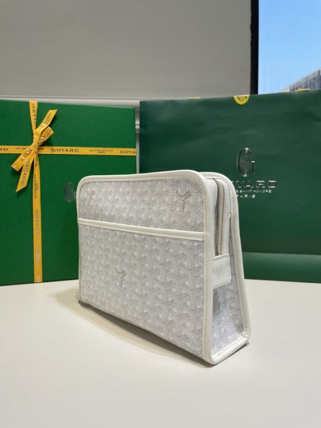 Replica Goyard Jouvence Toiletry Bag White - 1:1 designer replica handbag