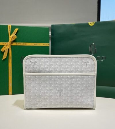 Replica Goyard Jouvence Toiletry Bag White - best quality luxury bag dupe